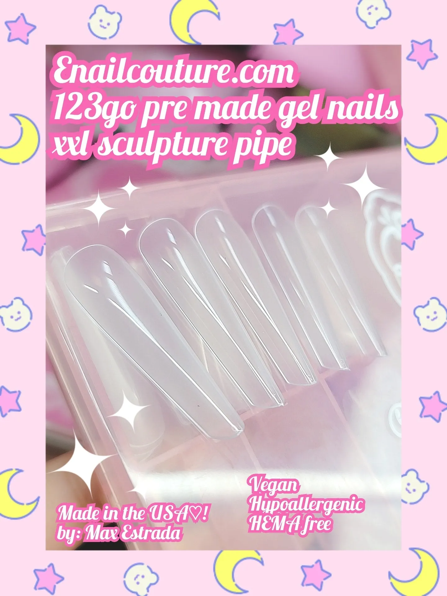 123 Go! Nails Page-2 (pre made full coverage gel nail tips) (Full Cover False Nail Artificial Gel Nails Tip, False Nails)