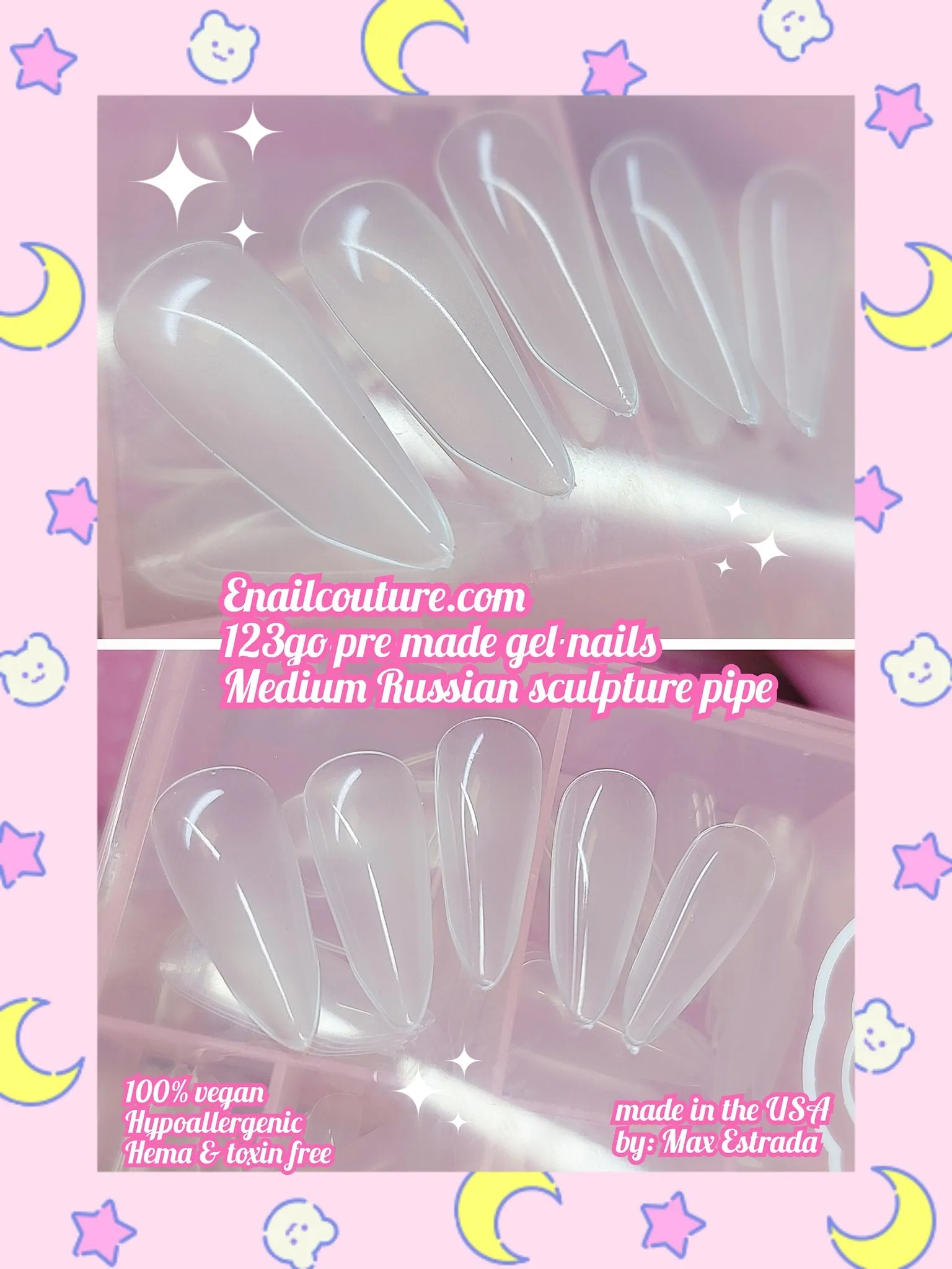 123 Go! Nails Page-2 (pre made full coverage gel nail tips) (Full Cover False Nail Artificial Gel Nails Tip, False Nails)