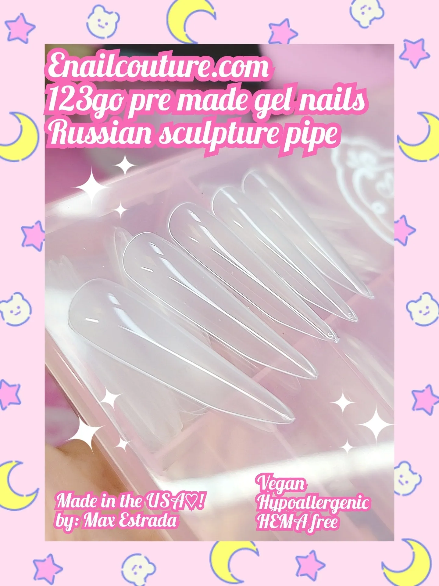 123 Go! Nails Page-2 (pre made full coverage gel nail tips) (Full Cover False Nail Artificial Gel Nails Tip, False Nails)