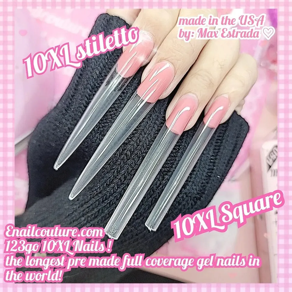 123 Go! Nails (pre made full coverage gel nail tips) (Full Cover False Nail Artificial Gel Nails Tip, False Nails)