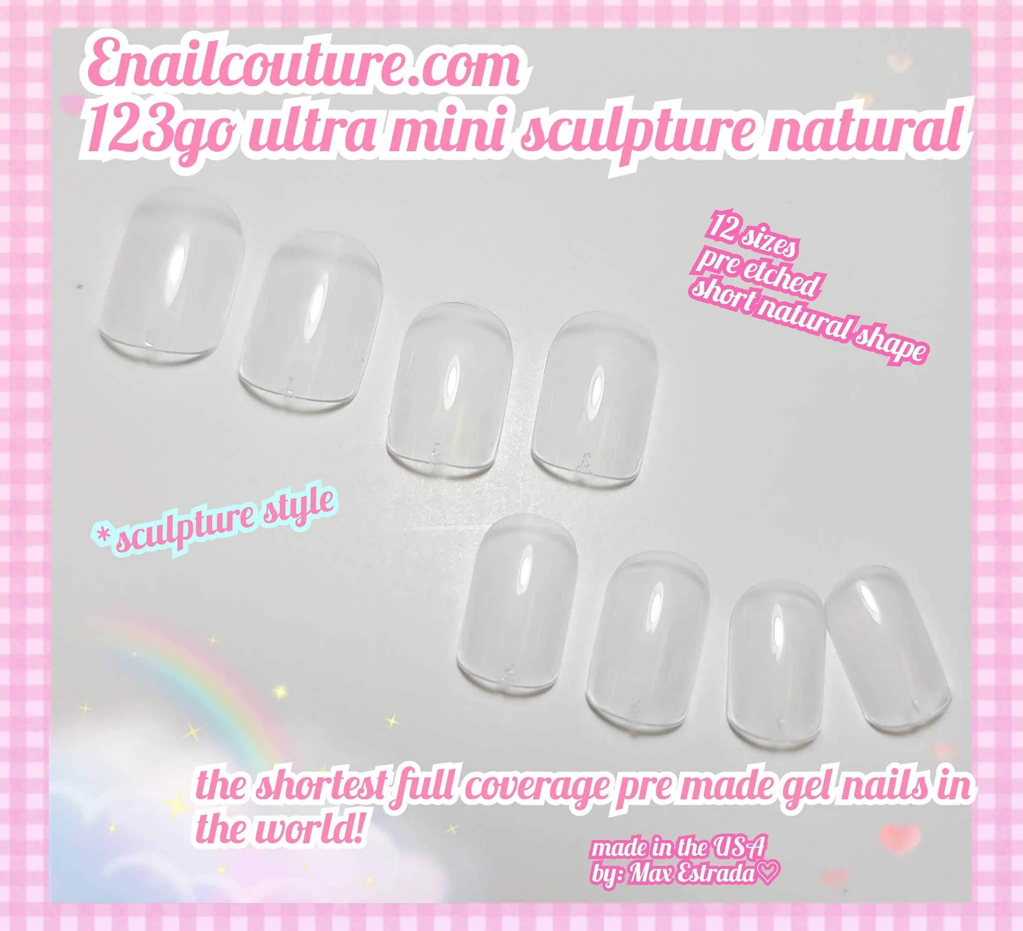 123 Go! Nails (pre made full coverage gel nail tips) (Full Cover False Nail Artificial Gel Nails Tip, False Nails)