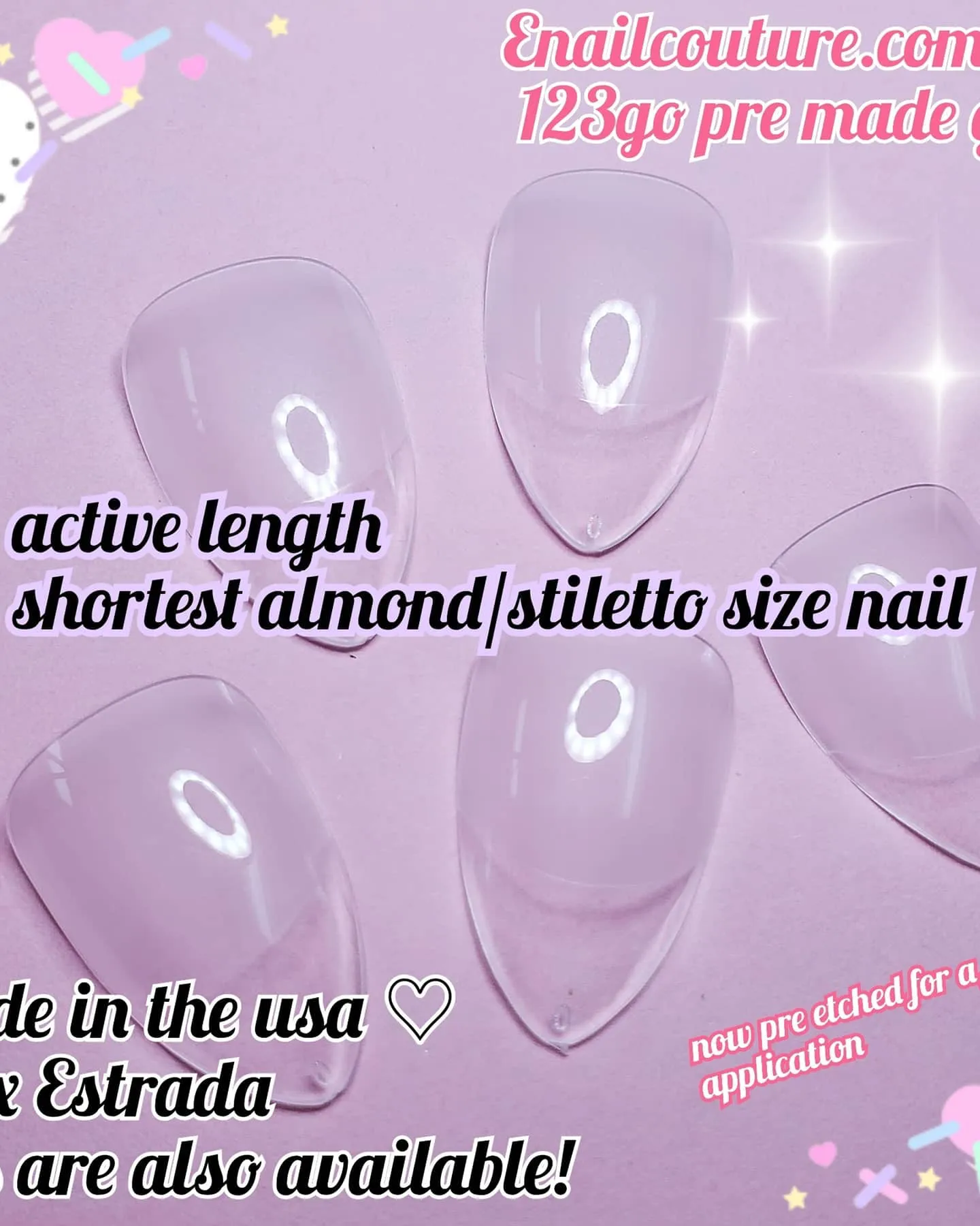 123 Go! Nails (pre made full coverage gel nail tips) (Full Cover False Nail Artificial Gel Nails Tip, False Nails)