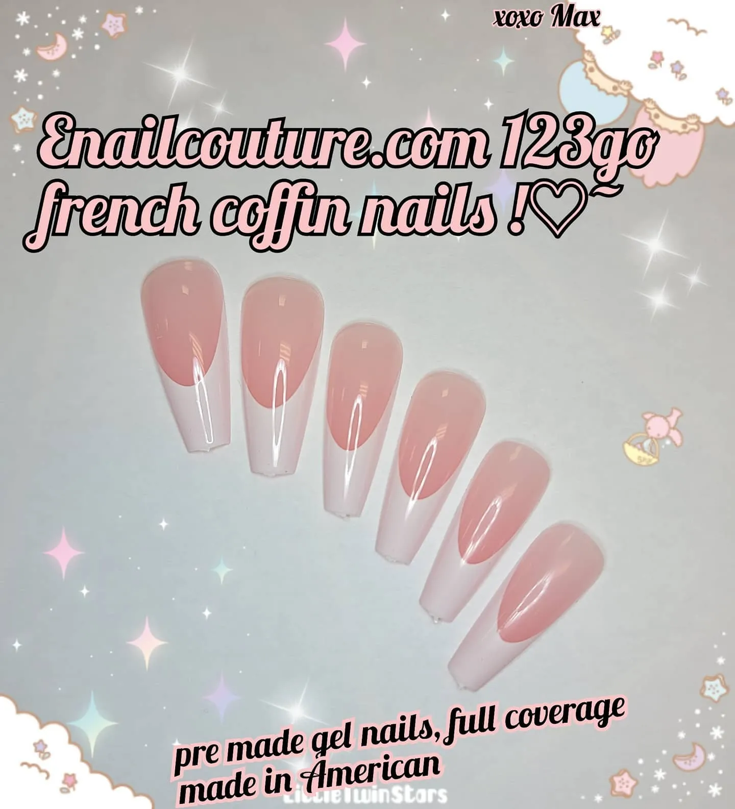 123 Go! Nails (pre made full coverage gel nail tips) (Full Cover False Nail Artificial Gel Nails Tip, False Nails)