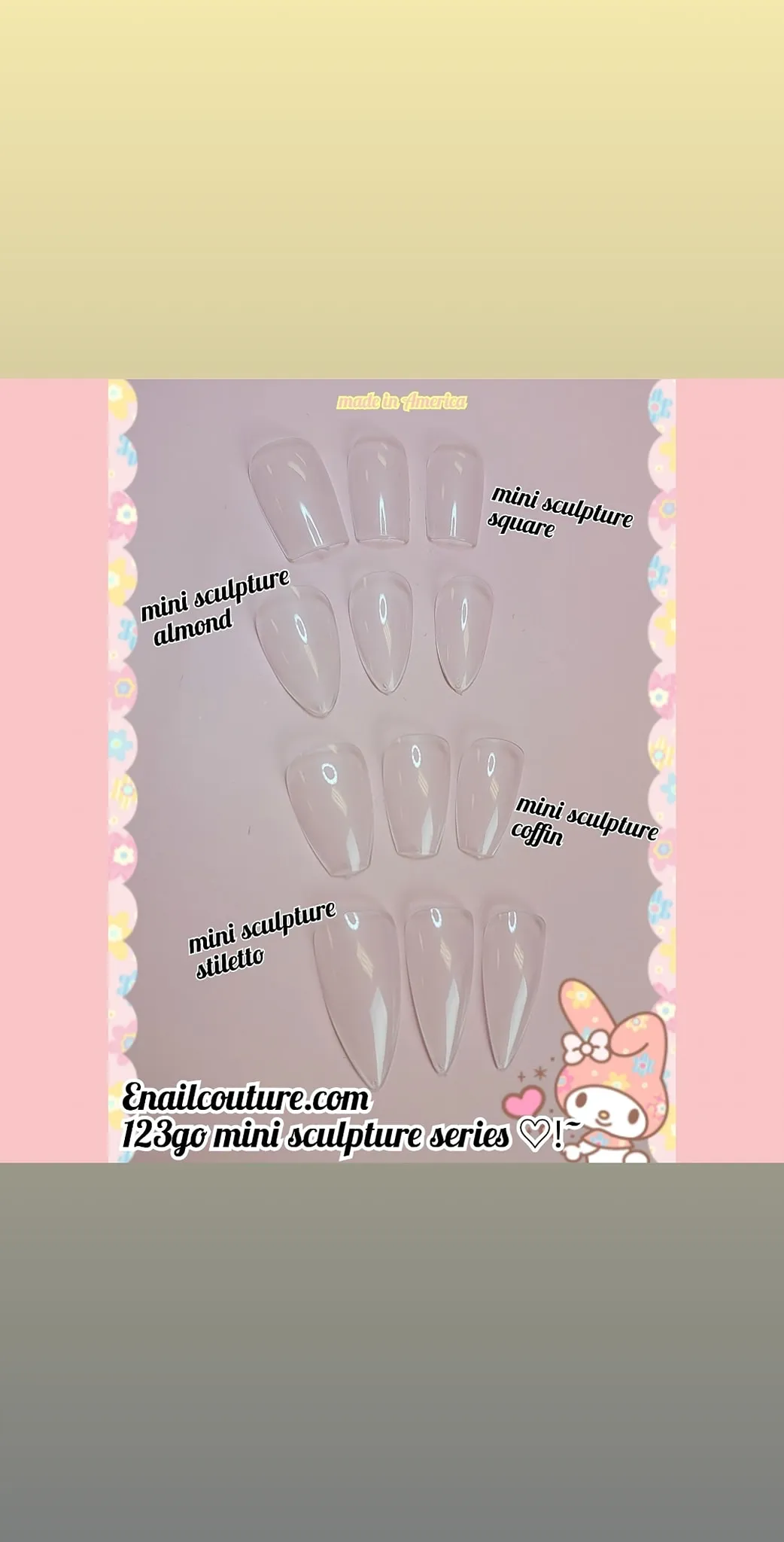 123 Go! Nails (pre made full coverage gel nail tips) (Full Cover False Nail Artificial Gel Nails Tip, False Nails)