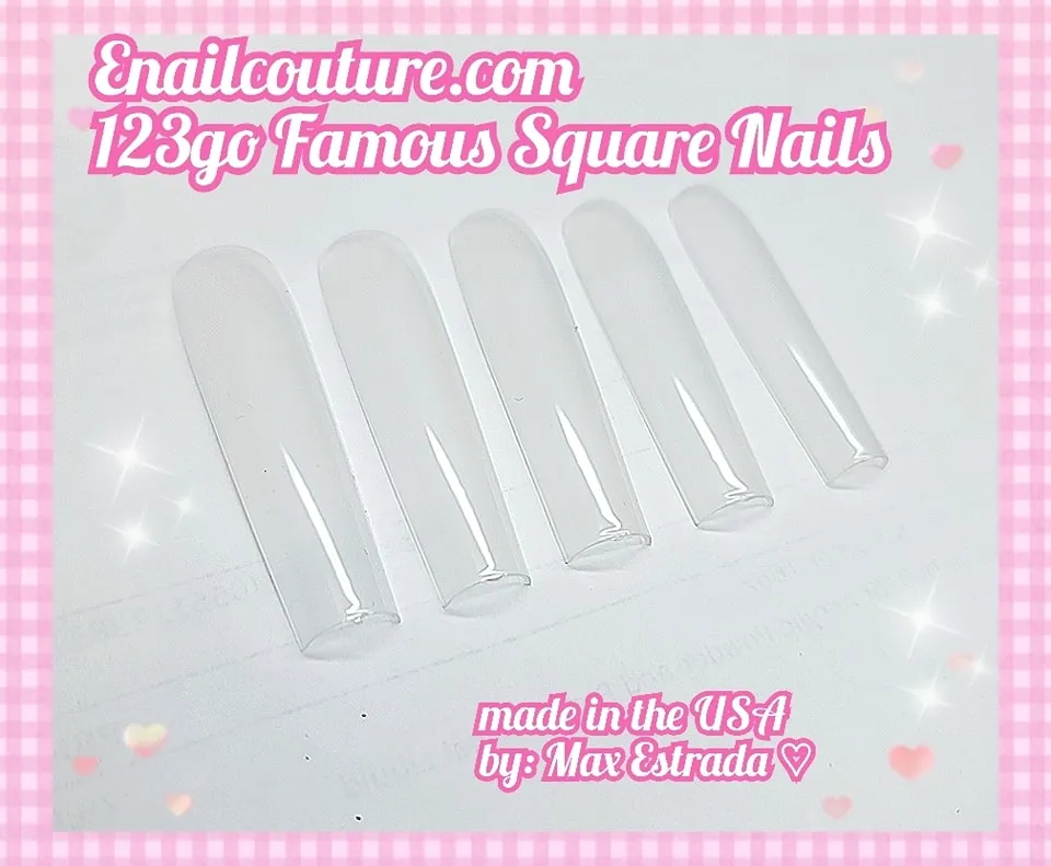 123 Go! Nails (pre made full coverage gel nail tips) (Full Cover False Nail Artificial Gel Nails Tip, False Nails)