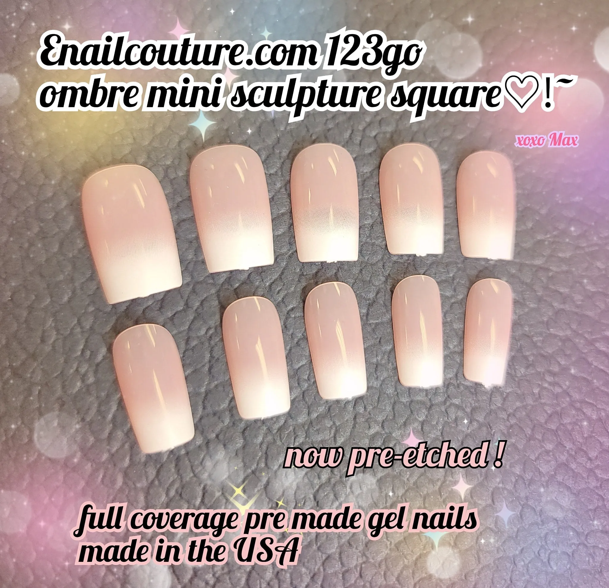 123 Go! Nails (pre made full coverage gel nail tips) (Full Cover False Nail Artificial Gel Nails Tip, False Nails)