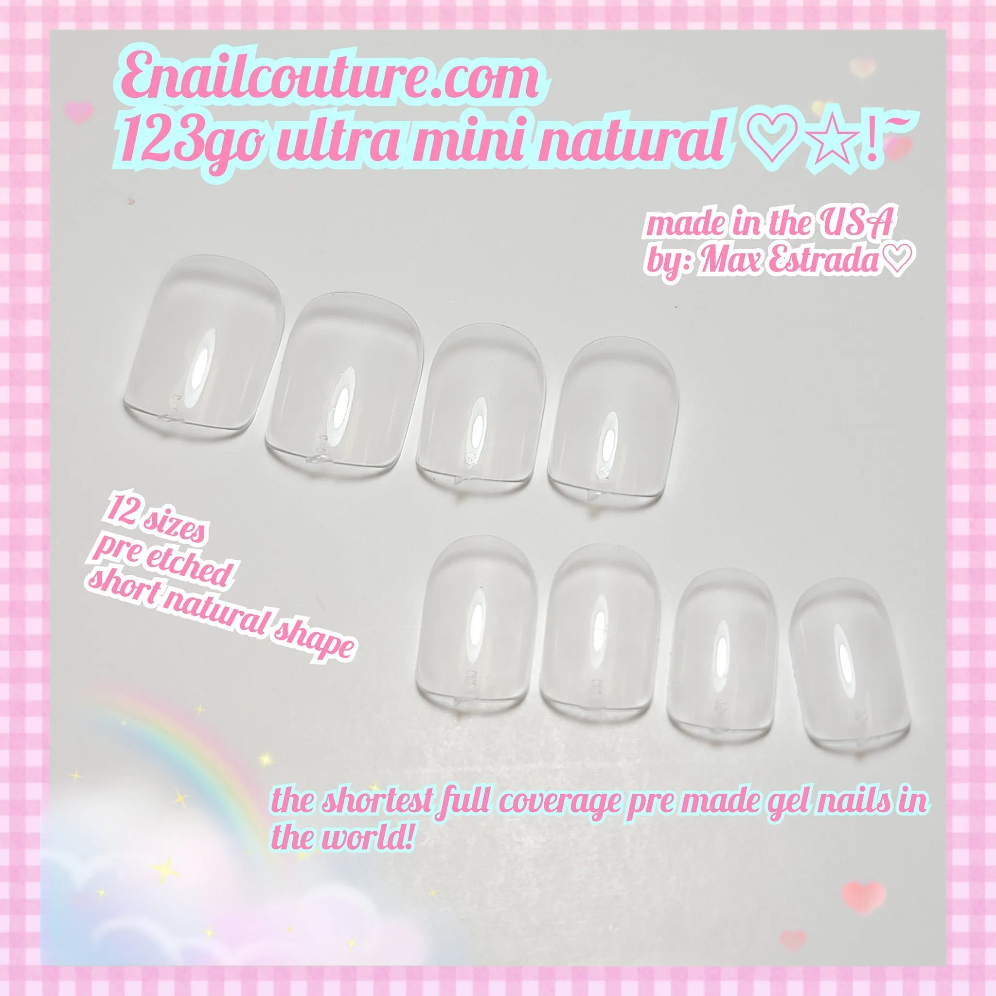 123 Go! Nails (pre made full coverage gel nail tips) (Full Cover False Nail Artificial Gel Nails Tip, False Nails)