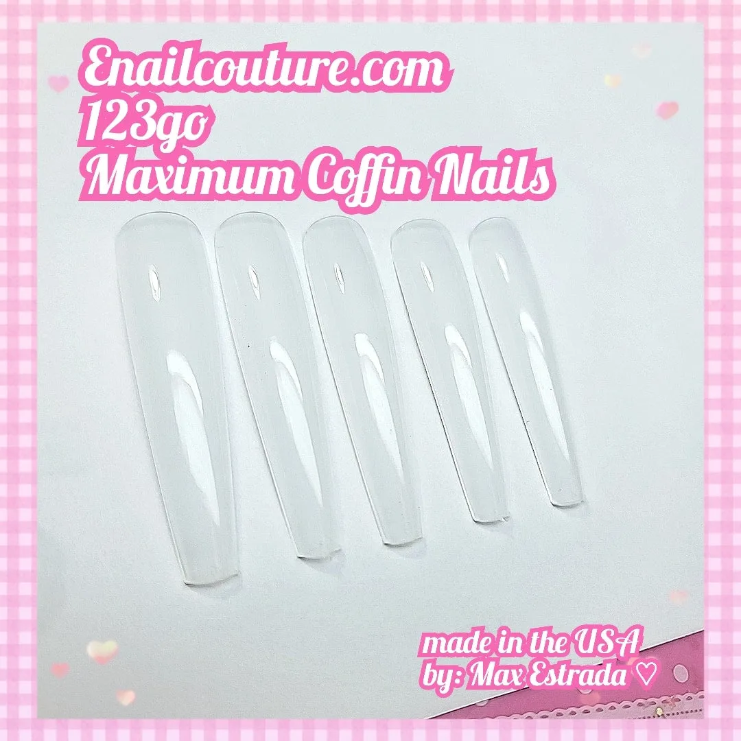 123 Go! Nails (pre made full coverage gel nail tips) (Full Cover False Nail Artificial Gel Nails Tip, False Nails)