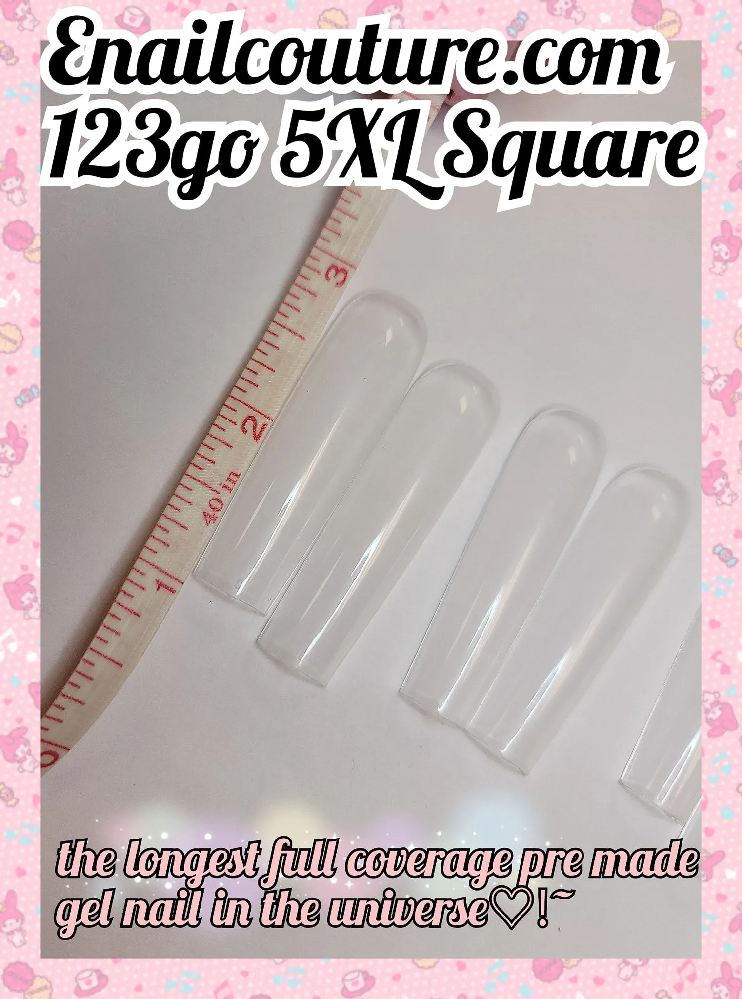 123 Go! Nails (pre made full coverage gel nail tips) (Full Cover False Nail Artificial Gel Nails Tip, False Nails)