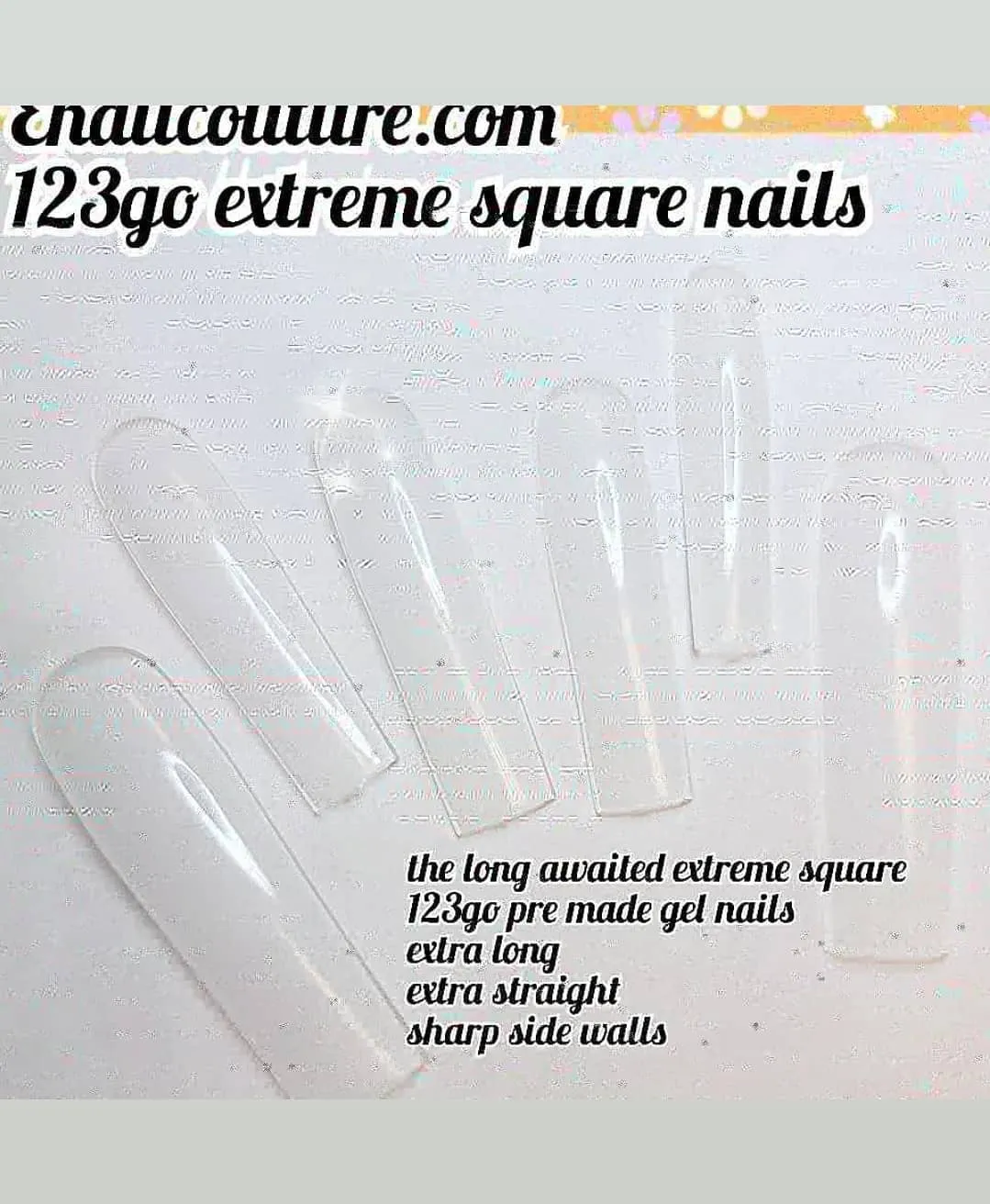 123 Go! Nails (pre made full coverage gel nail tips) (Full Cover False Nail Artificial Gel Nails Tip, False Nails)