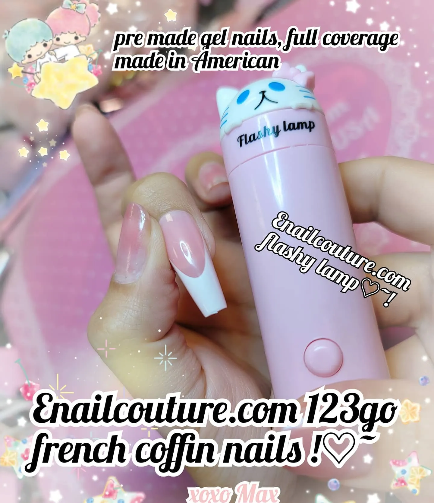 123 Go! Nails (pre made full coverage gel nail tips) (Full Cover False Nail Artificial Gel Nails Tip, False Nails)