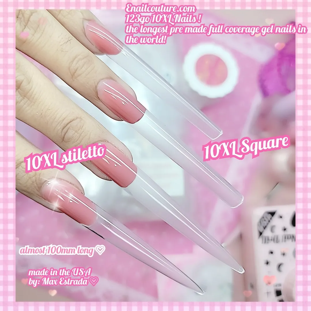 123 Go! Nails (pre made full coverage gel nail tips) (Full Cover False Nail Artificial Gel Nails Tip, False Nails)