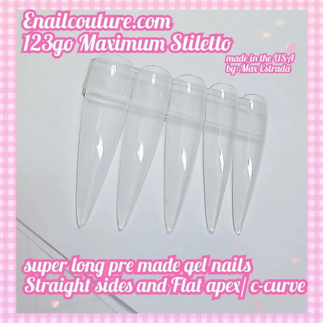 123 Go! Nails (pre made full coverage gel nail tips) (Full Cover False Nail Artificial Gel Nails Tip, False Nails)