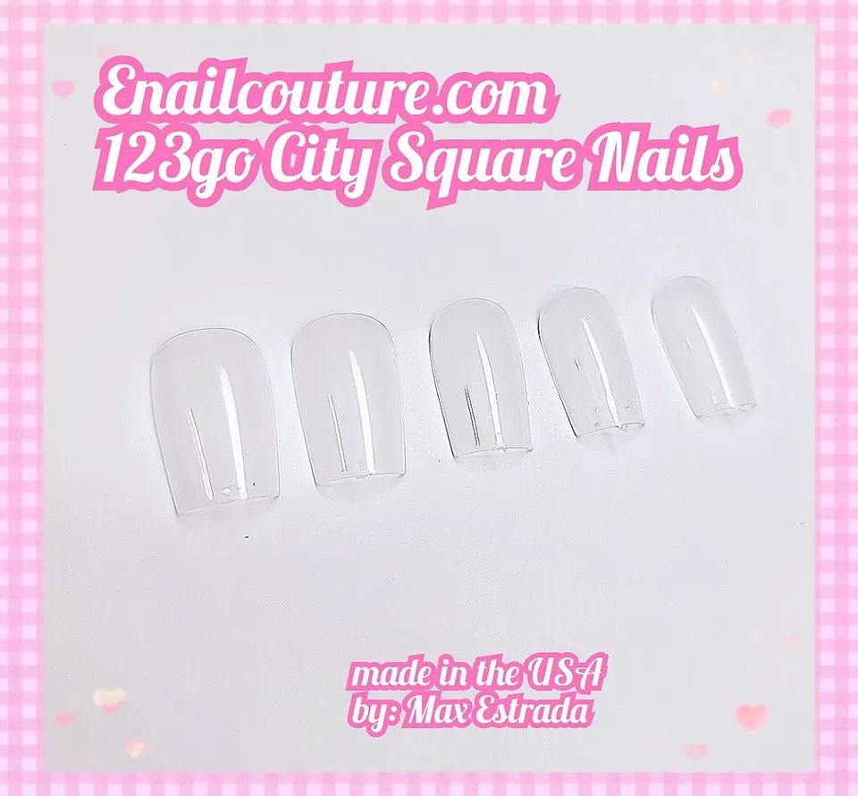 123 Go! Nails (pre made full coverage gel nail tips) (Full Cover False Nail Artificial Gel Nails Tip, False Nails)