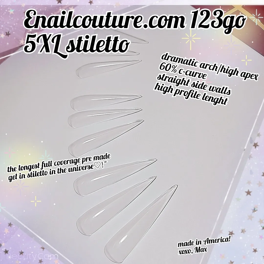 123 Go! Nails (pre made full coverage gel nail tips) (Full Cover False Nail Artificial Gel Nails Tip, False Nails)