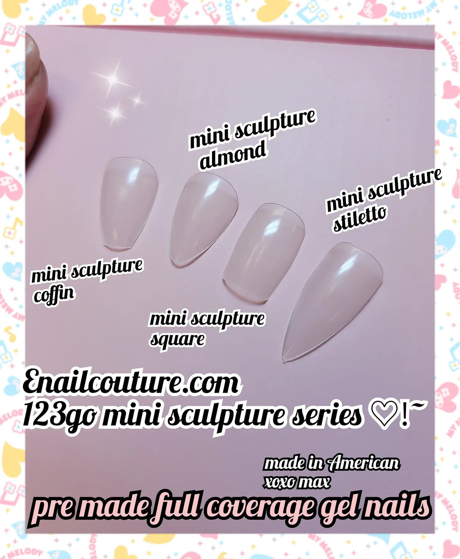 123 Go! Nails (pre made full coverage gel nail tips) (Full Cover False Nail Artificial Gel Nails Tip, False Nails)