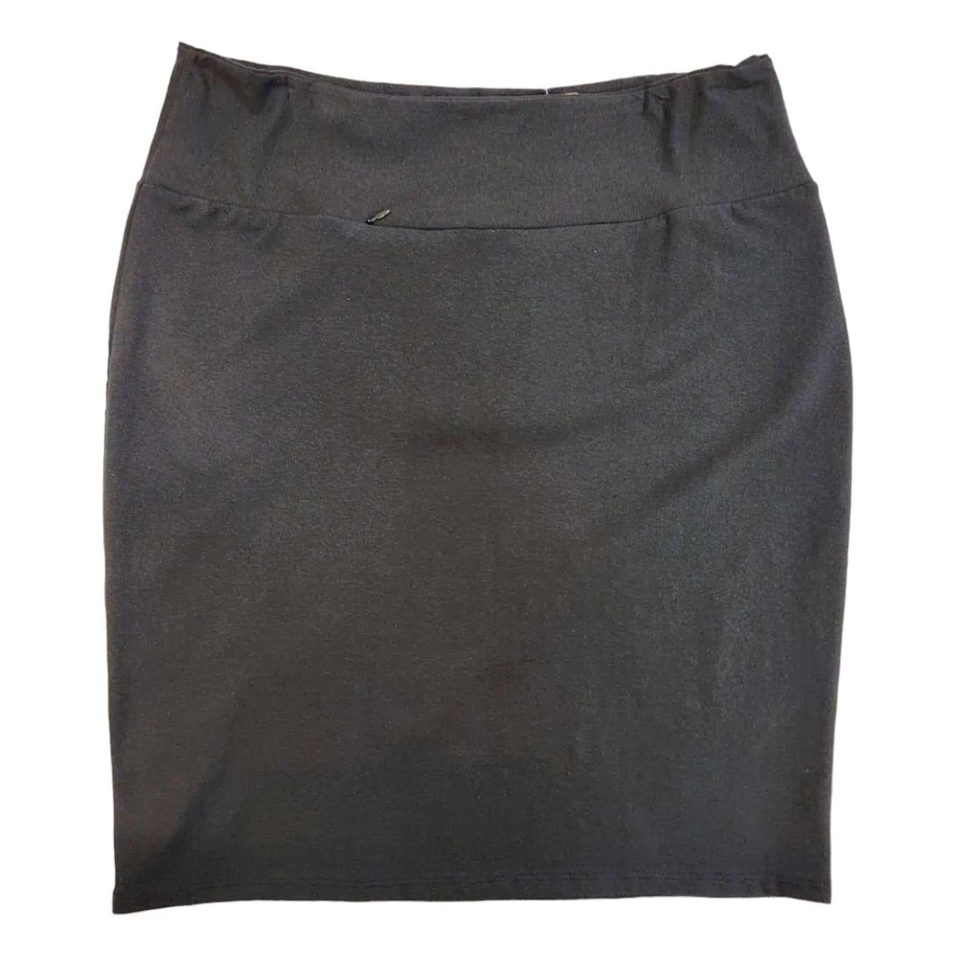 (20% Off) Skirt - Jet Black Fitted Knee Length Comfy Skirt® (Size L Only) by Texture Clothing