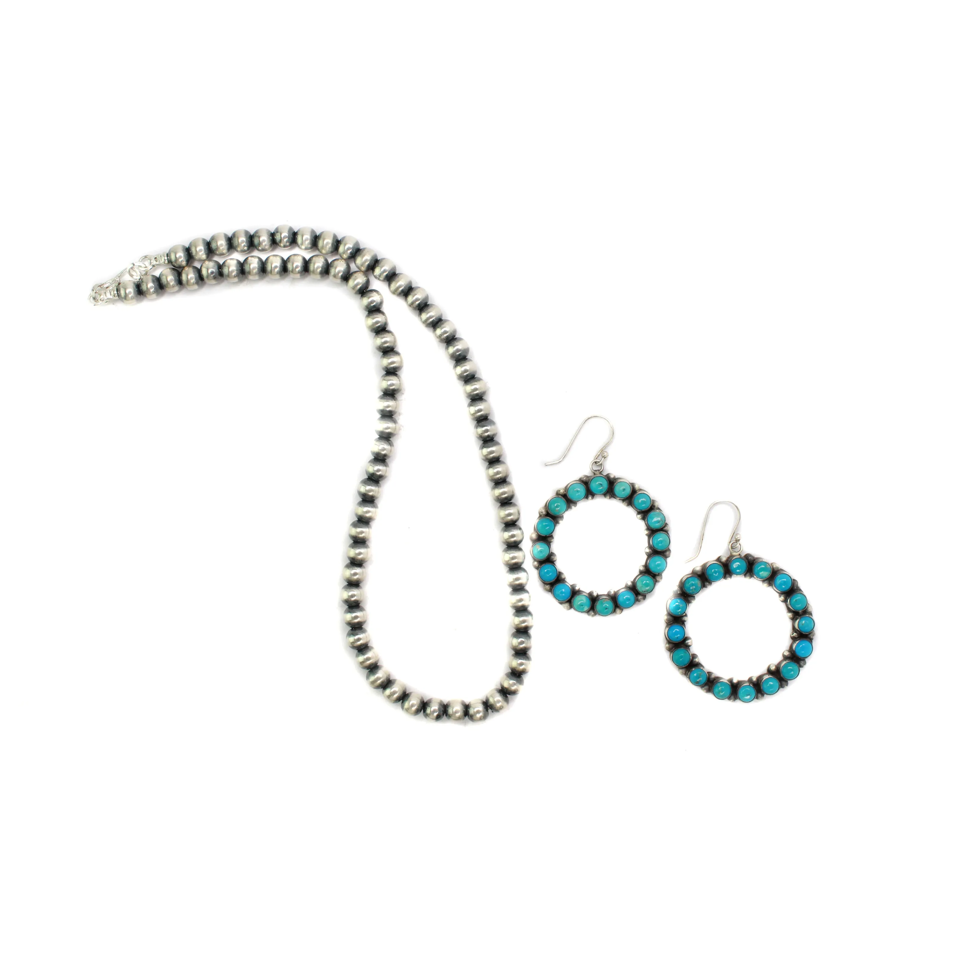 2024 Black Friday - Navajo Pearl & Turquoise Earring Set