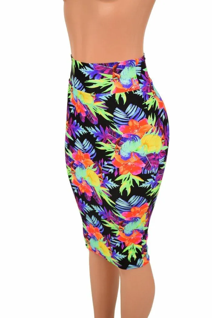 27" Sonic Bloom Pencil Skirt