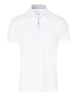 3392-92920 - Functional Polo Zip - weiß