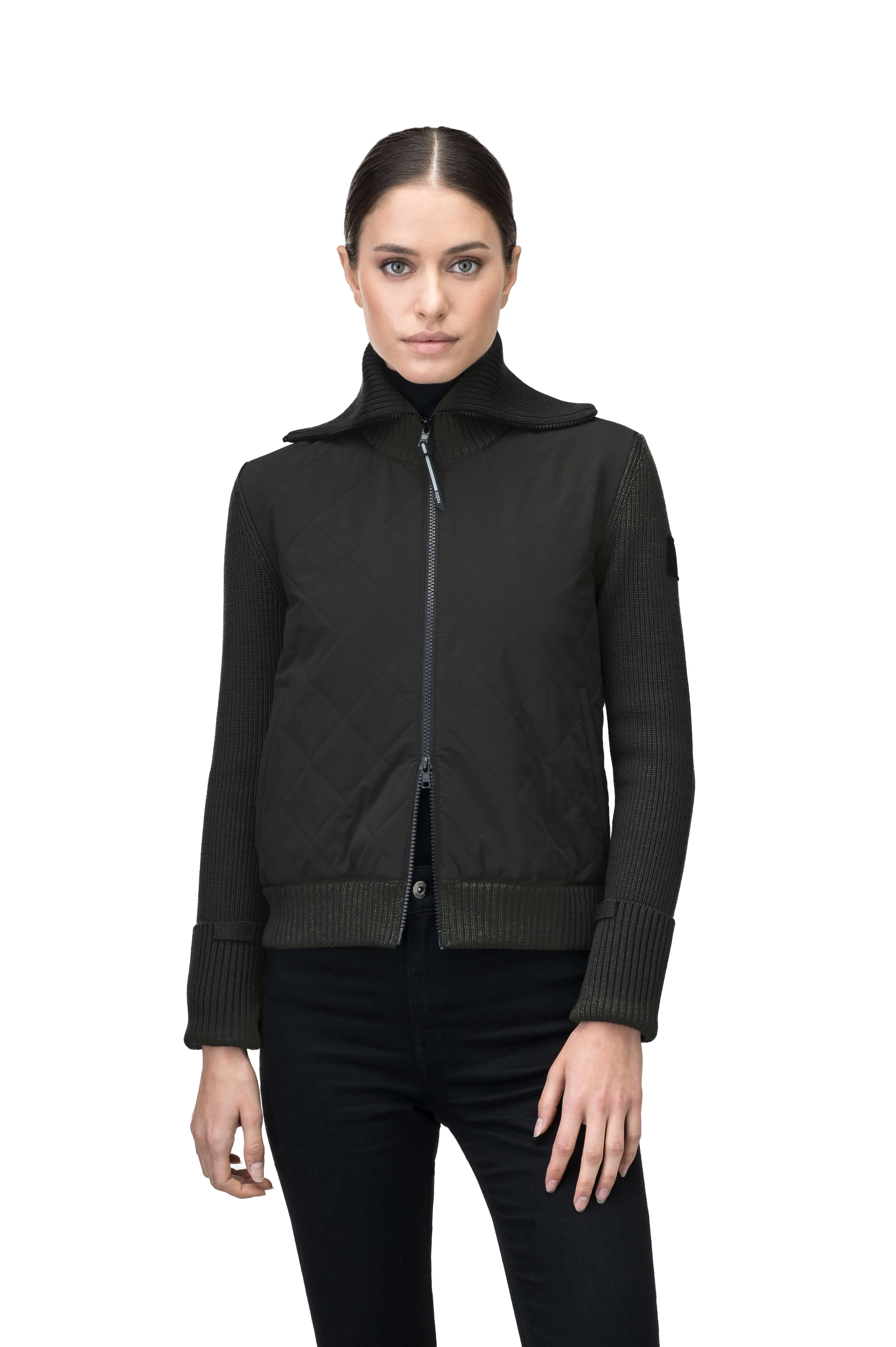 Ada Women's Quilted Full Zip Sweater