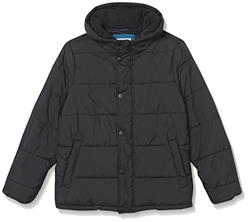 Amazon Essentials Men's Heavyweight Hooded Puffer Coat, Black, Large