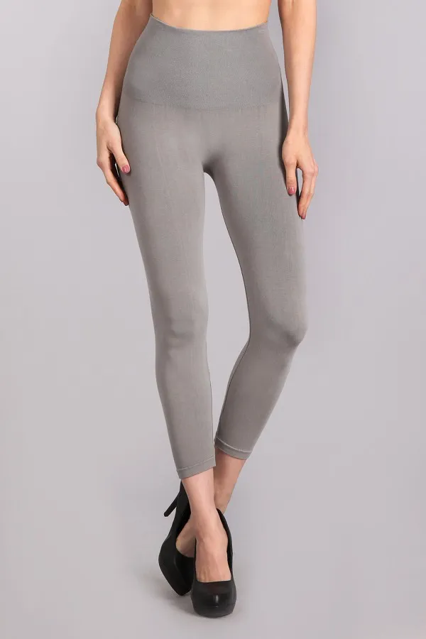 B2370US Capri/Short Control Top Solid Leggings