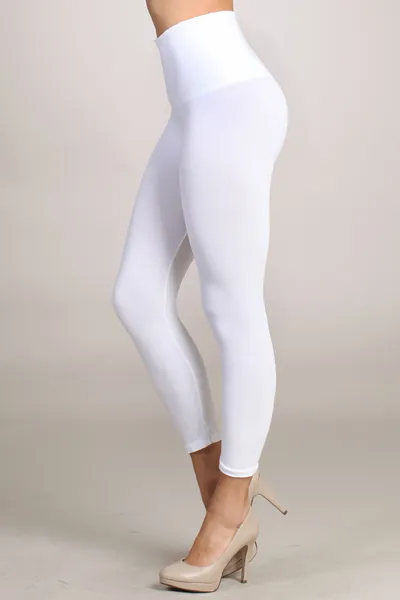 B2370US Capri/Short Control Top Solid Leggings