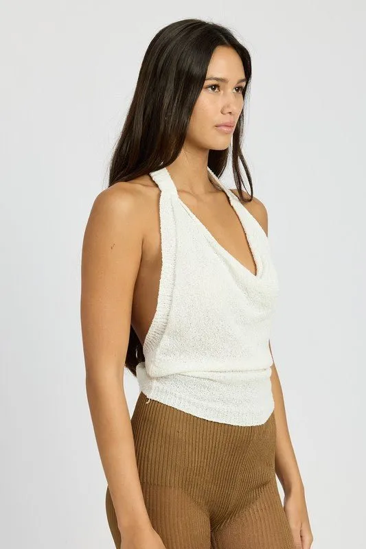 Backless Halter Top