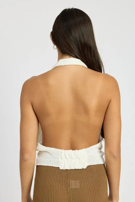 Backless Halter Top