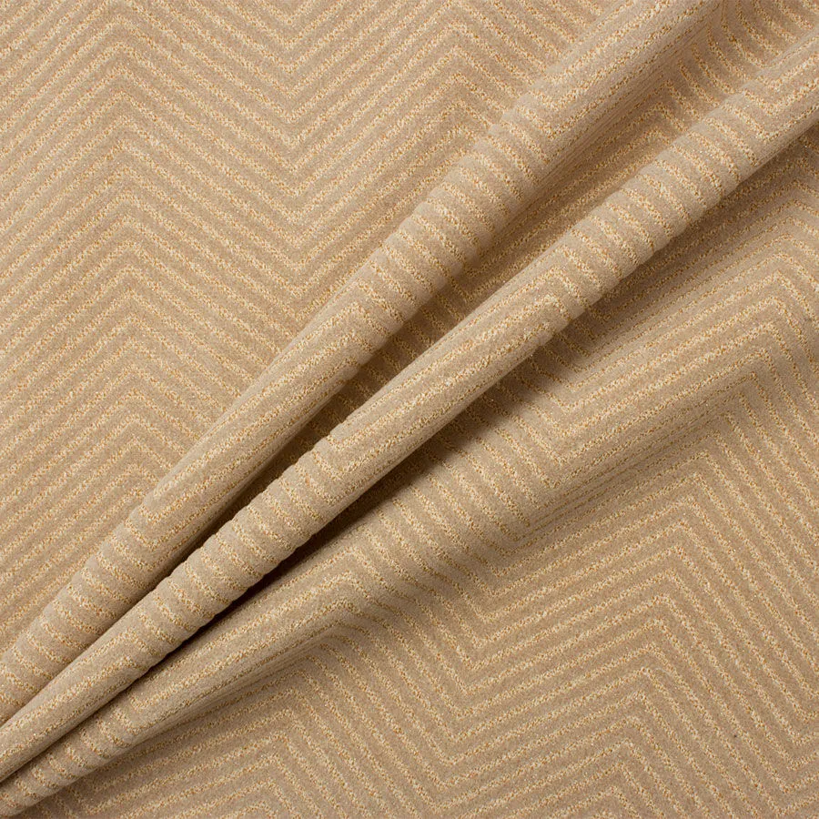 Beige/Gold Flocked Wool (A 2.50m)