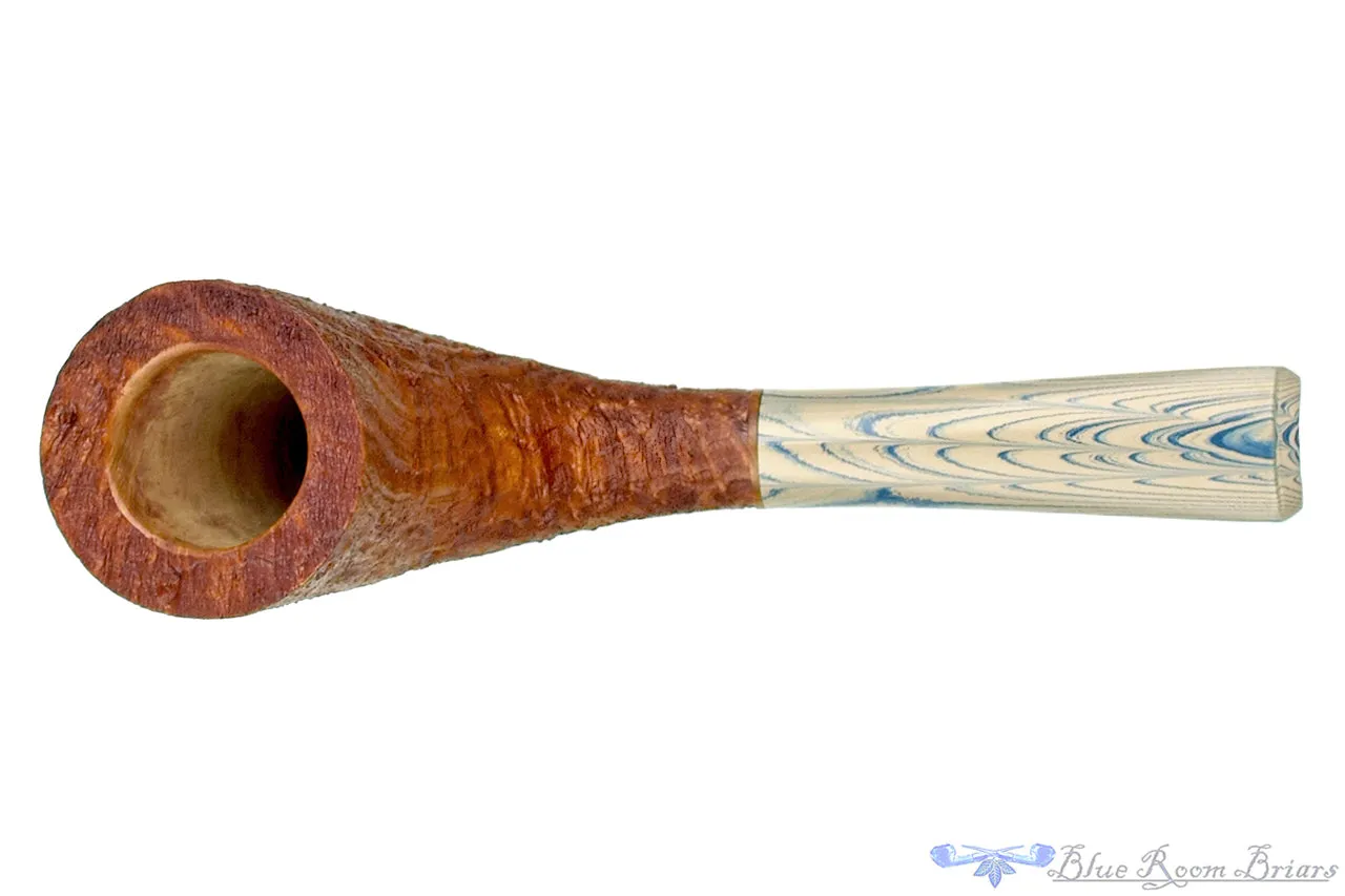 Bill Walther Pipe Tan Blast Horn with Delft Brindle