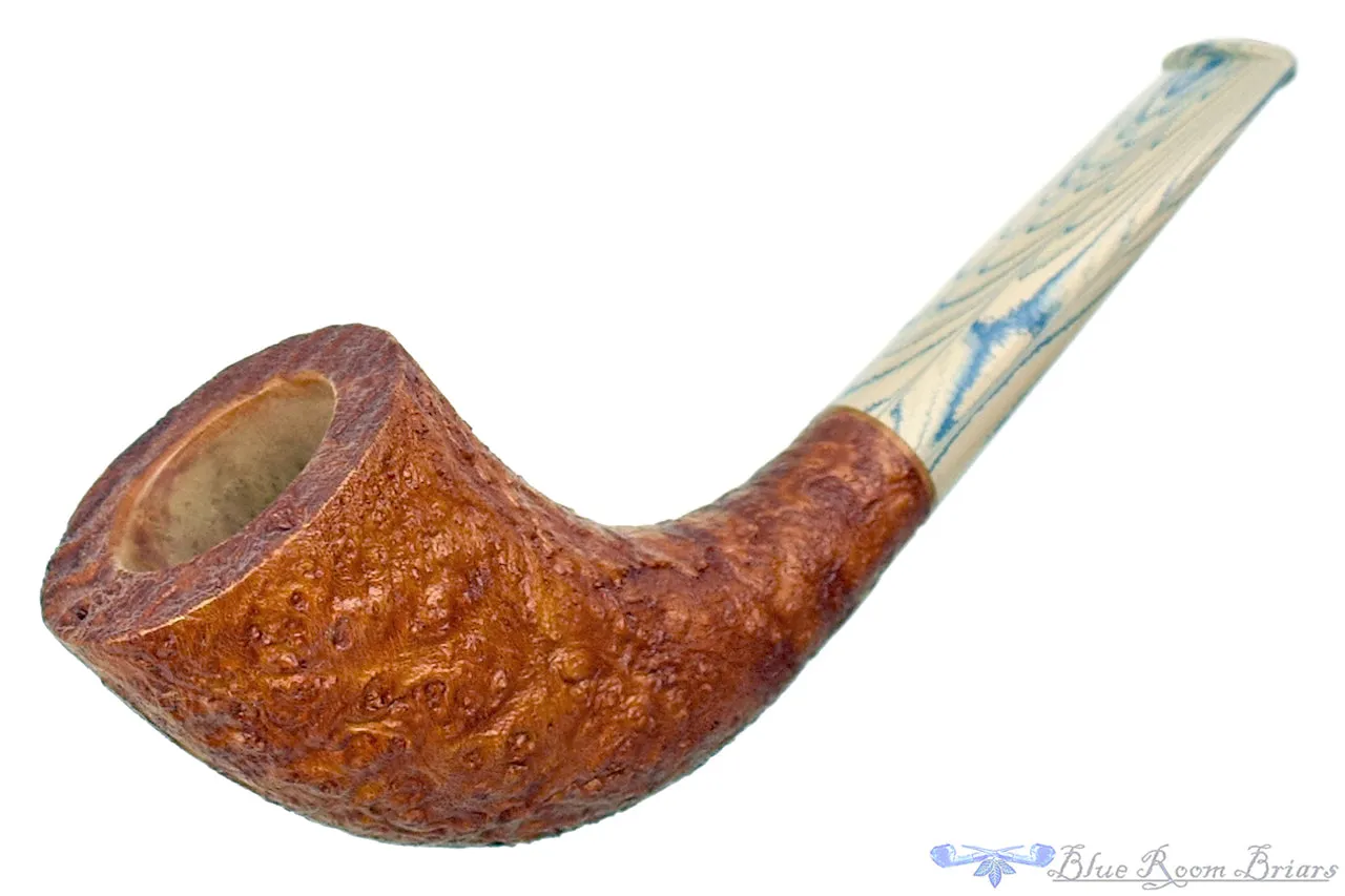 Bill Walther Pipe Tan Blast Horn with Delft Brindle