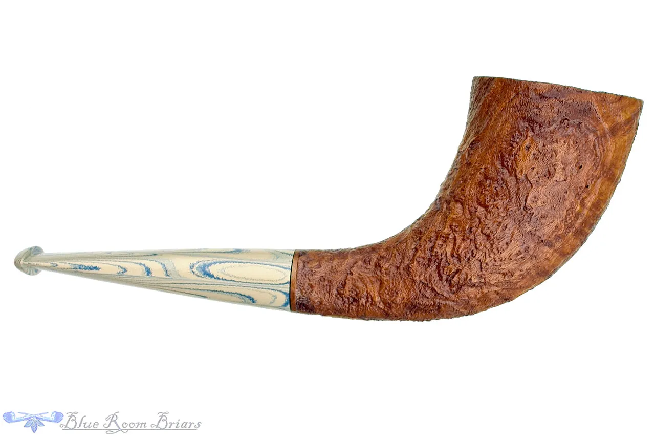 Bill Walther Pipe Tan Blast Horn with Delft Brindle