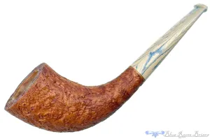 Bill Walther Pipe Tan Blast Horn with Delft Brindle