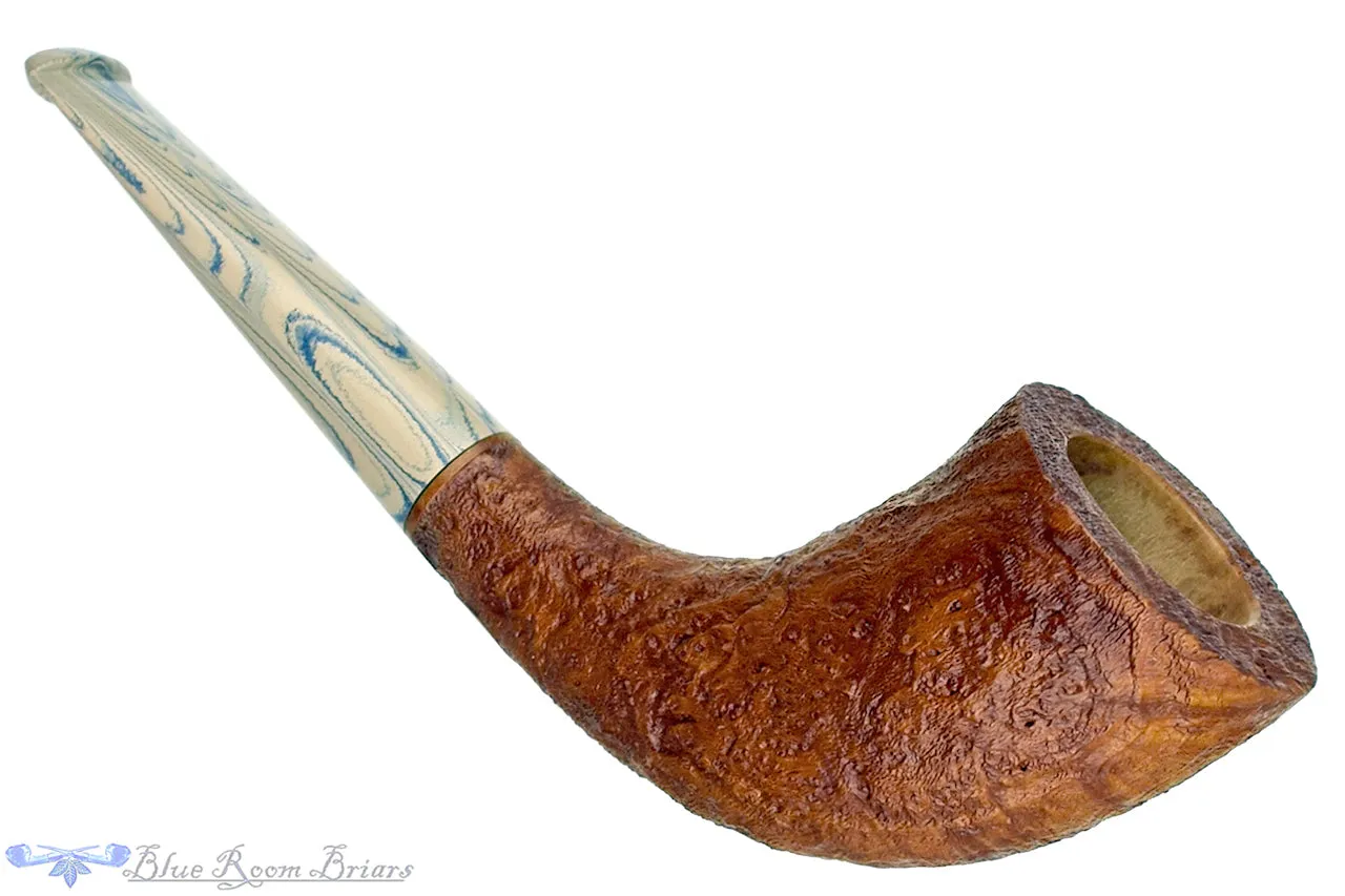 Bill Walther Pipe Tan Blast Horn with Delft Brindle