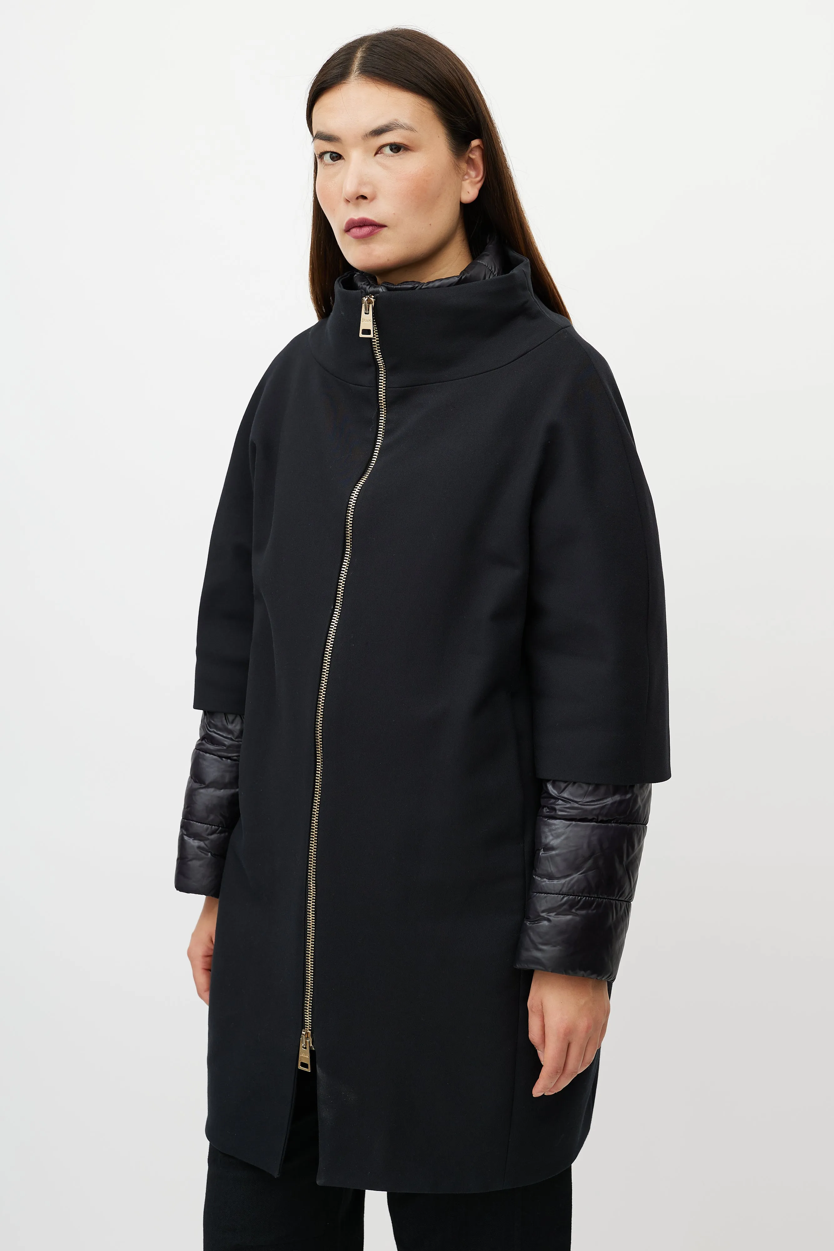 Black Down Lined Coat