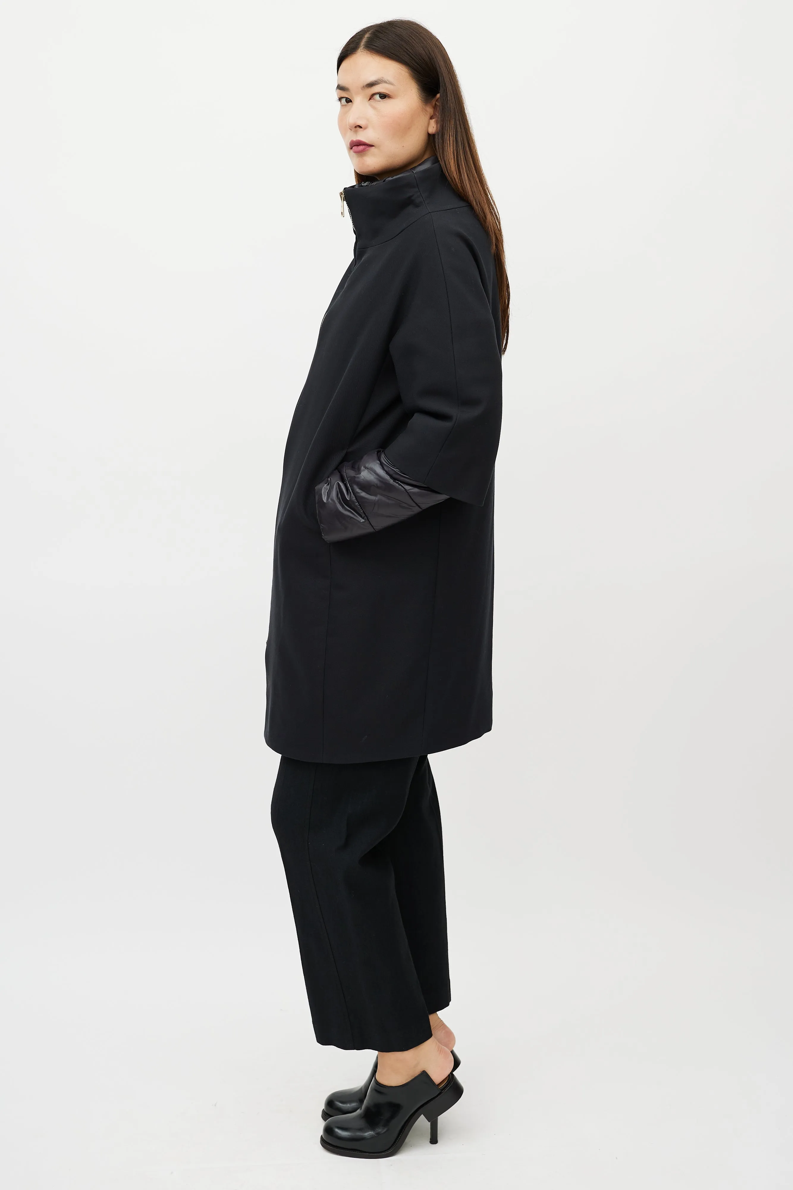 Black Down Lined Coat