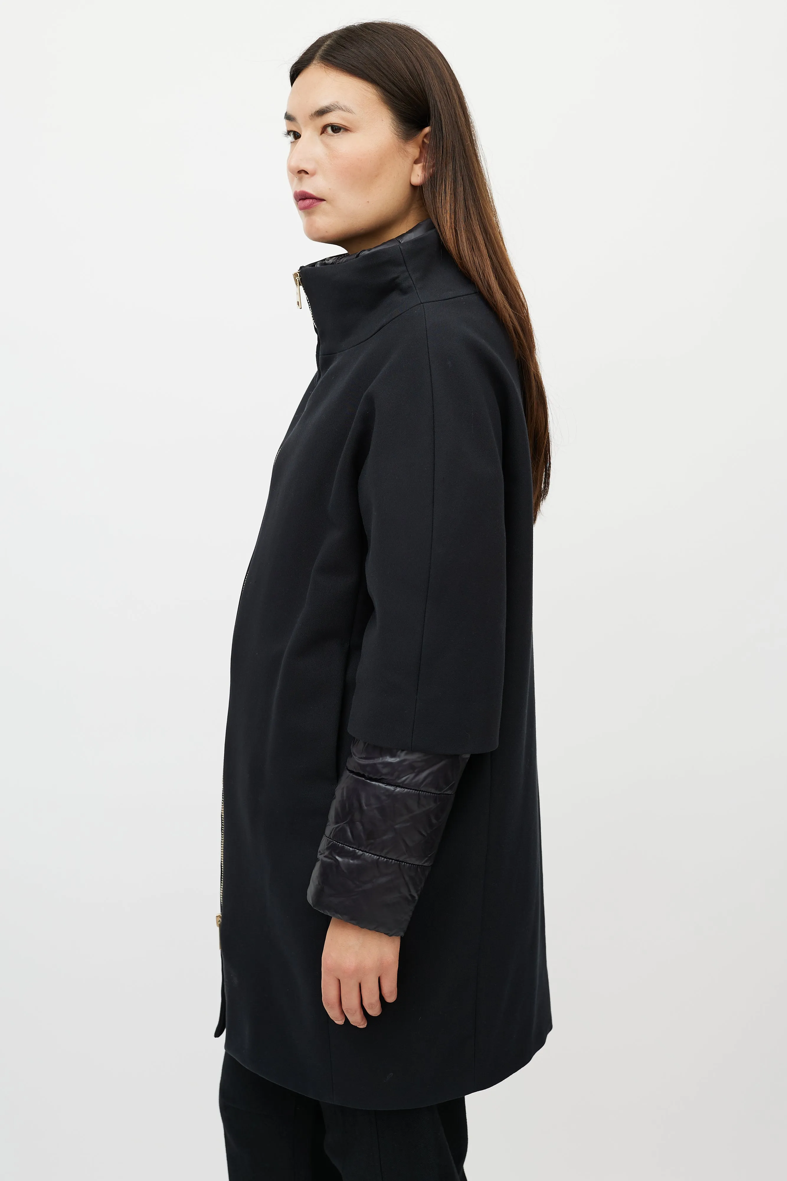 Black Down Lined Coat