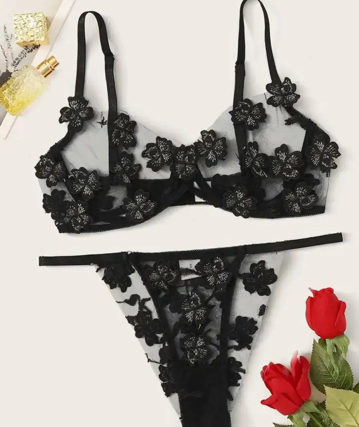 Black Sheer Lingerie Set