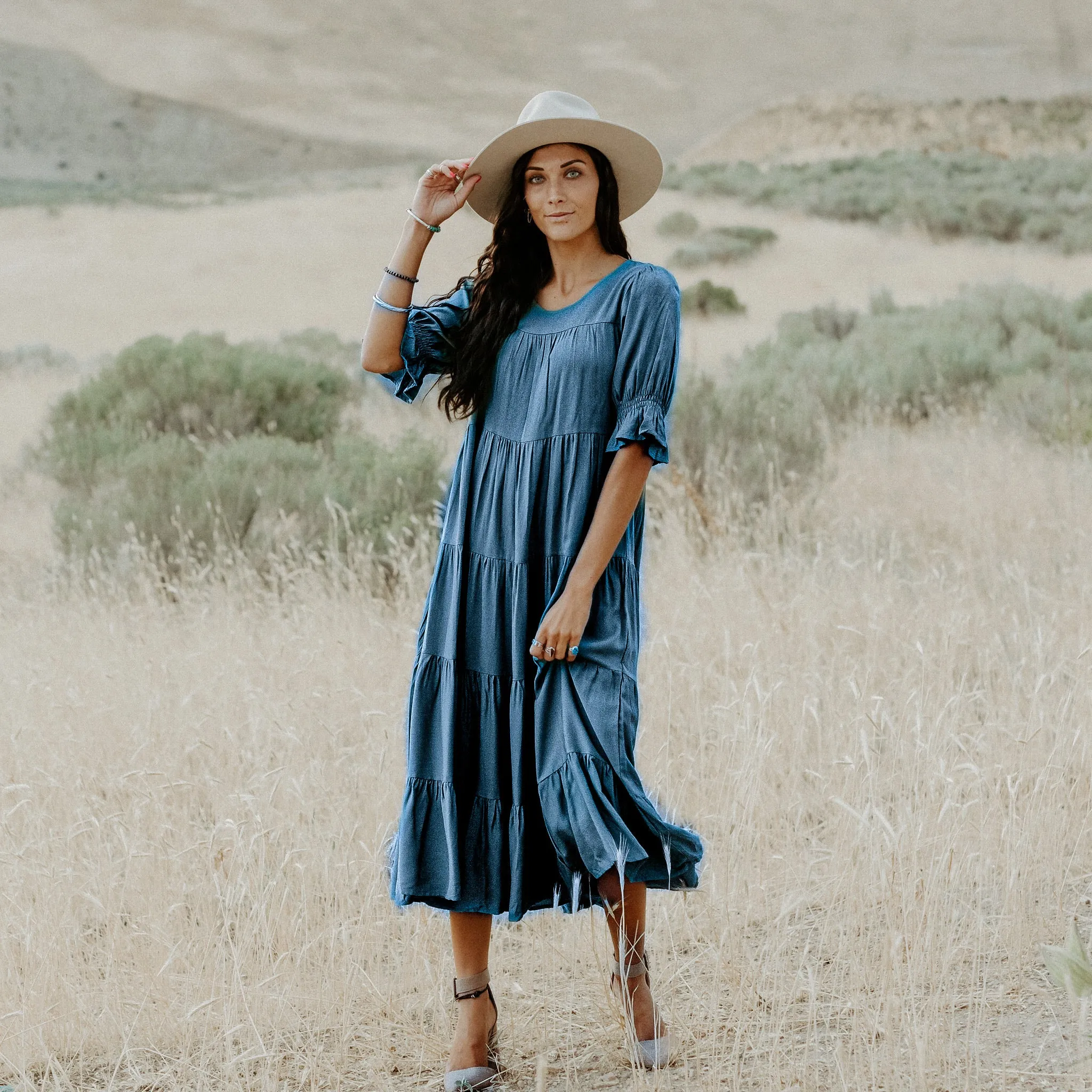 Bohemian Denim Dream Dress // Blue Denim