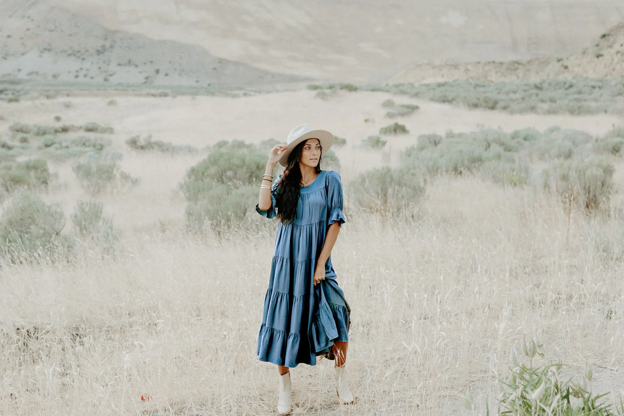 Bohemian Denim Dream Dress // Blue Denim