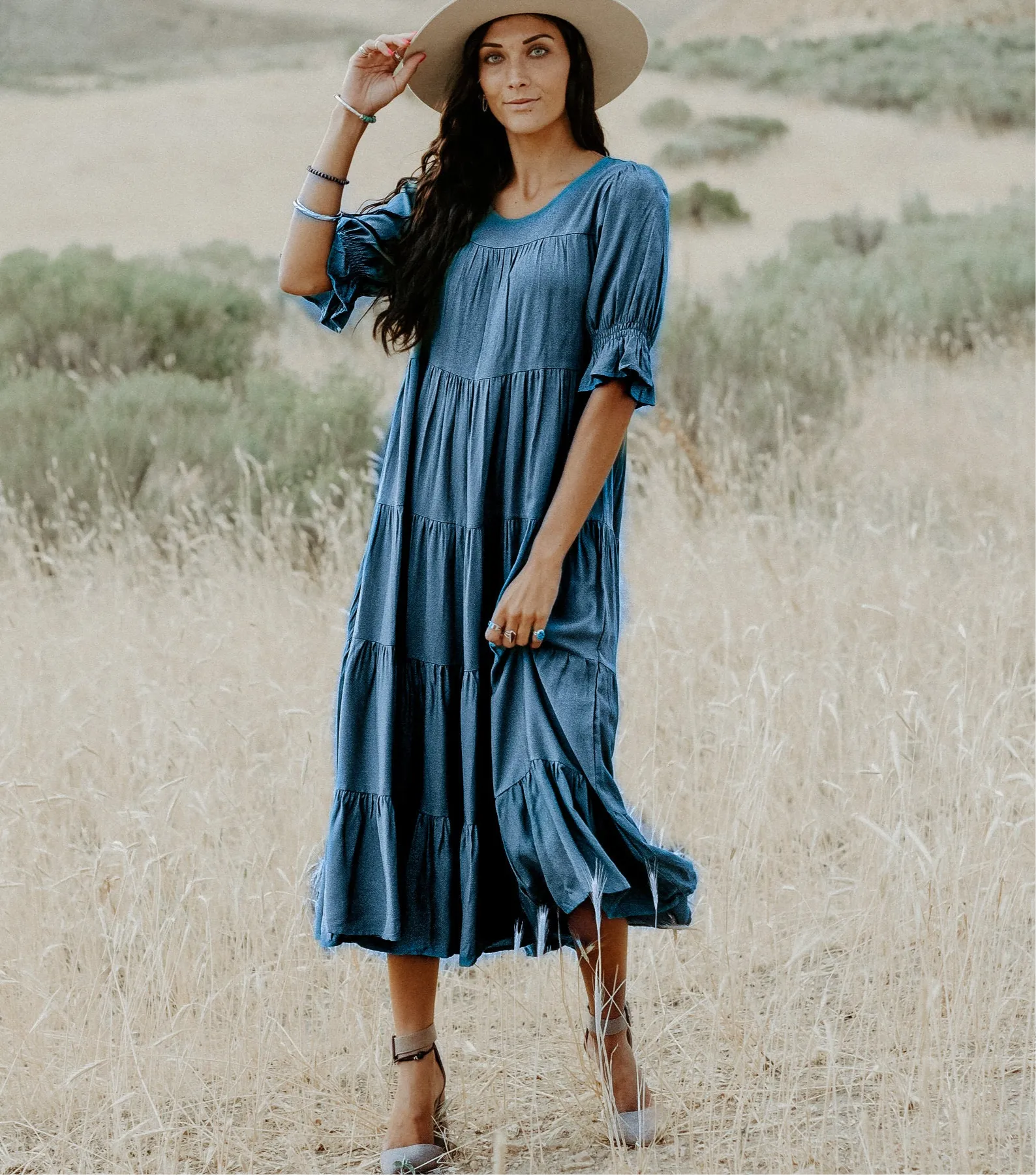 Bohemian Denim Dream Dress // Blue Denim