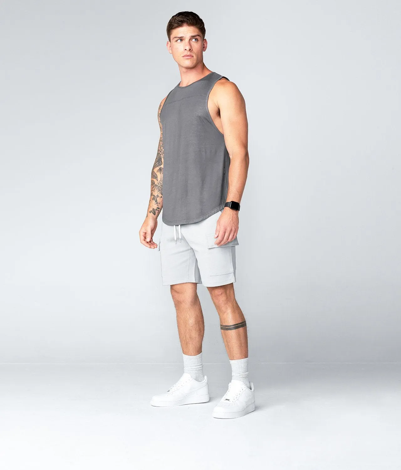 Born Tough Core Fit Gray Athletic Tank Top for Men