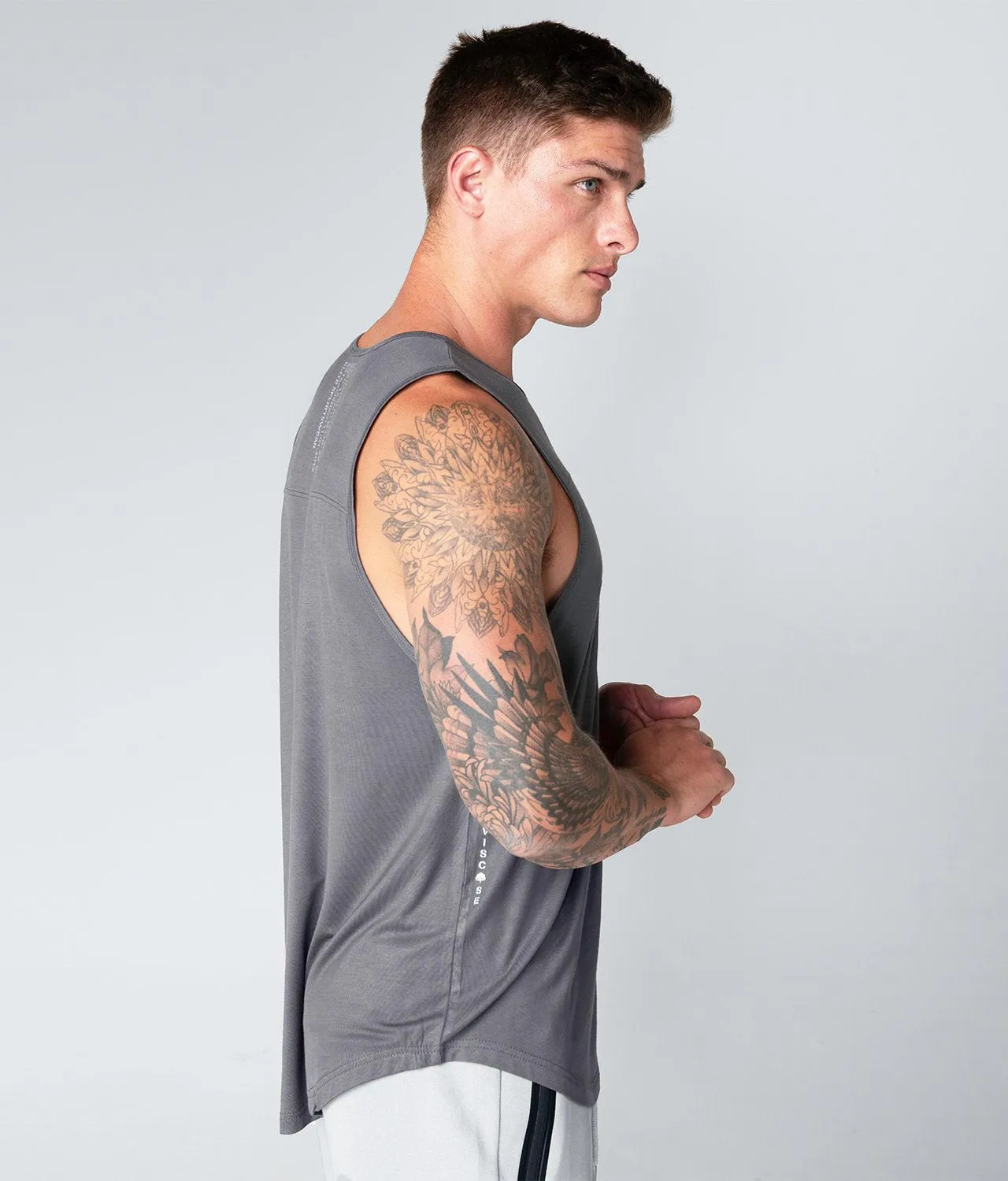 Born Tough Core Fit Gray Athletic Tank Top for Men