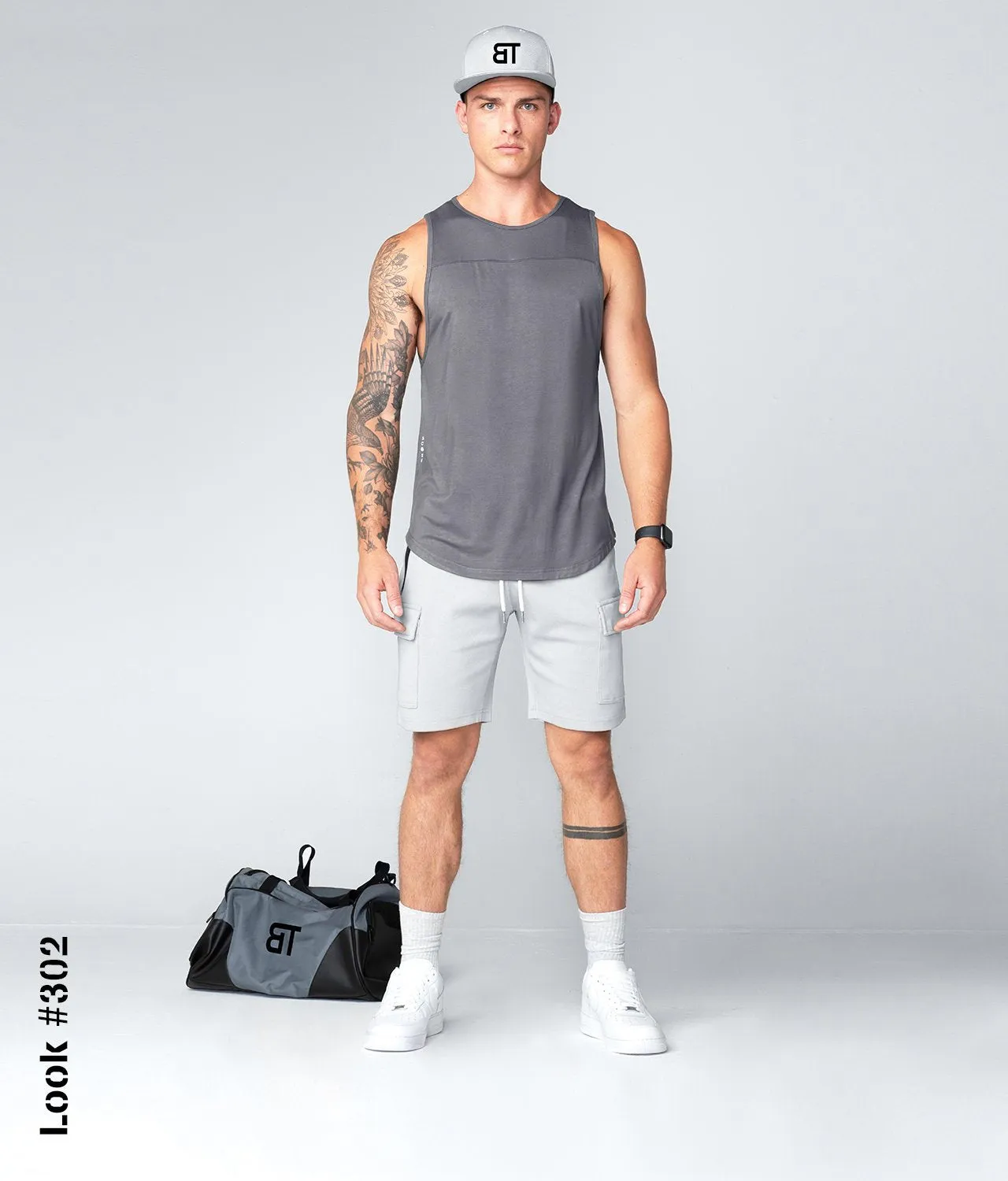 Born Tough Core Fit Gray Athletic Tank Top for Men