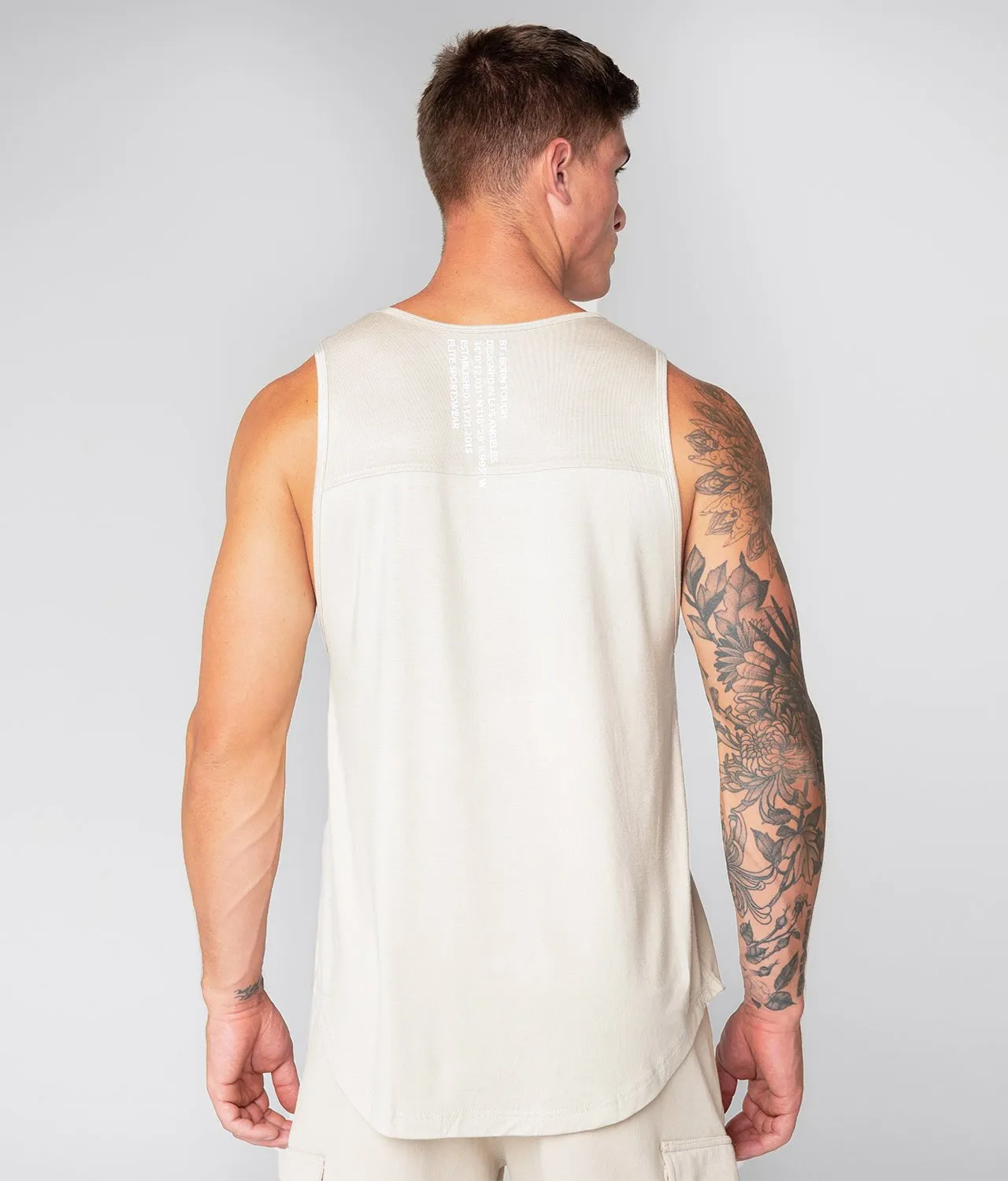 Born Tough Core Fit Stone Athletic Tank Top for Men