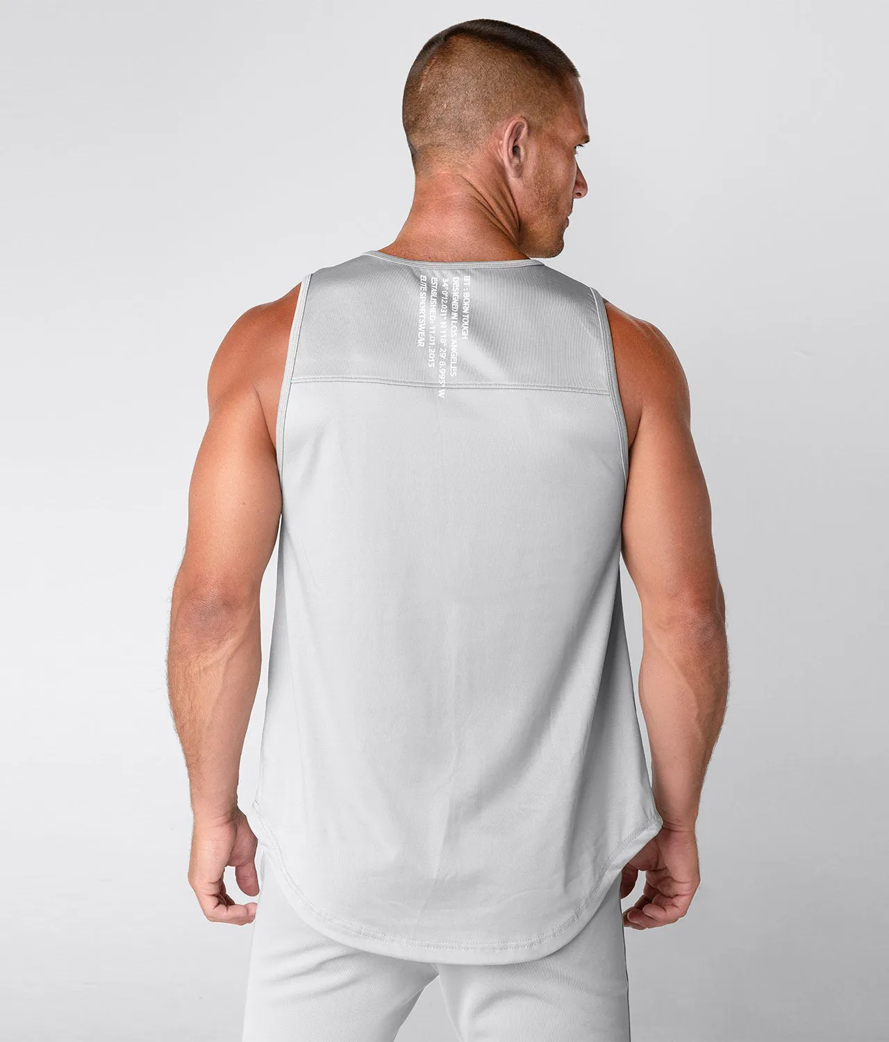 Born Tough Momentum Athletic Tank Top For Men Steel Gray