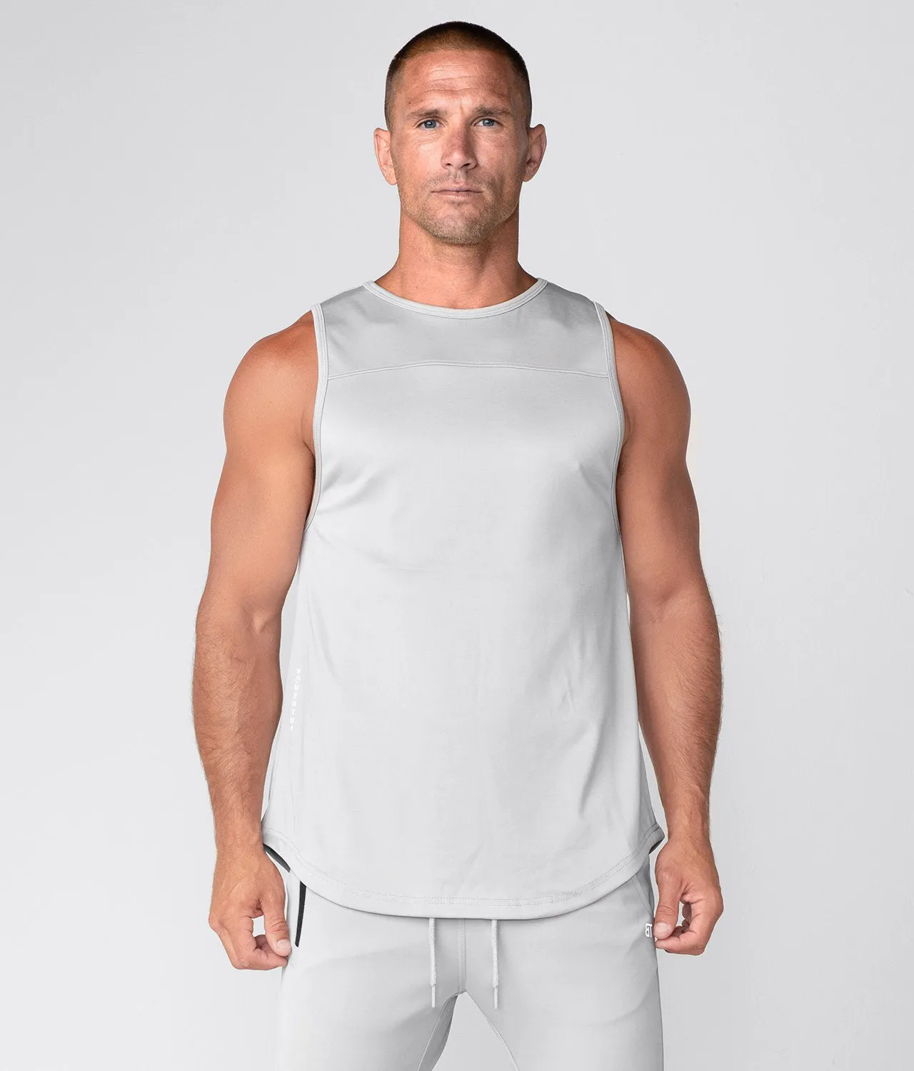 Born Tough Momentum Athletic Tank Top For Men Steel Gray