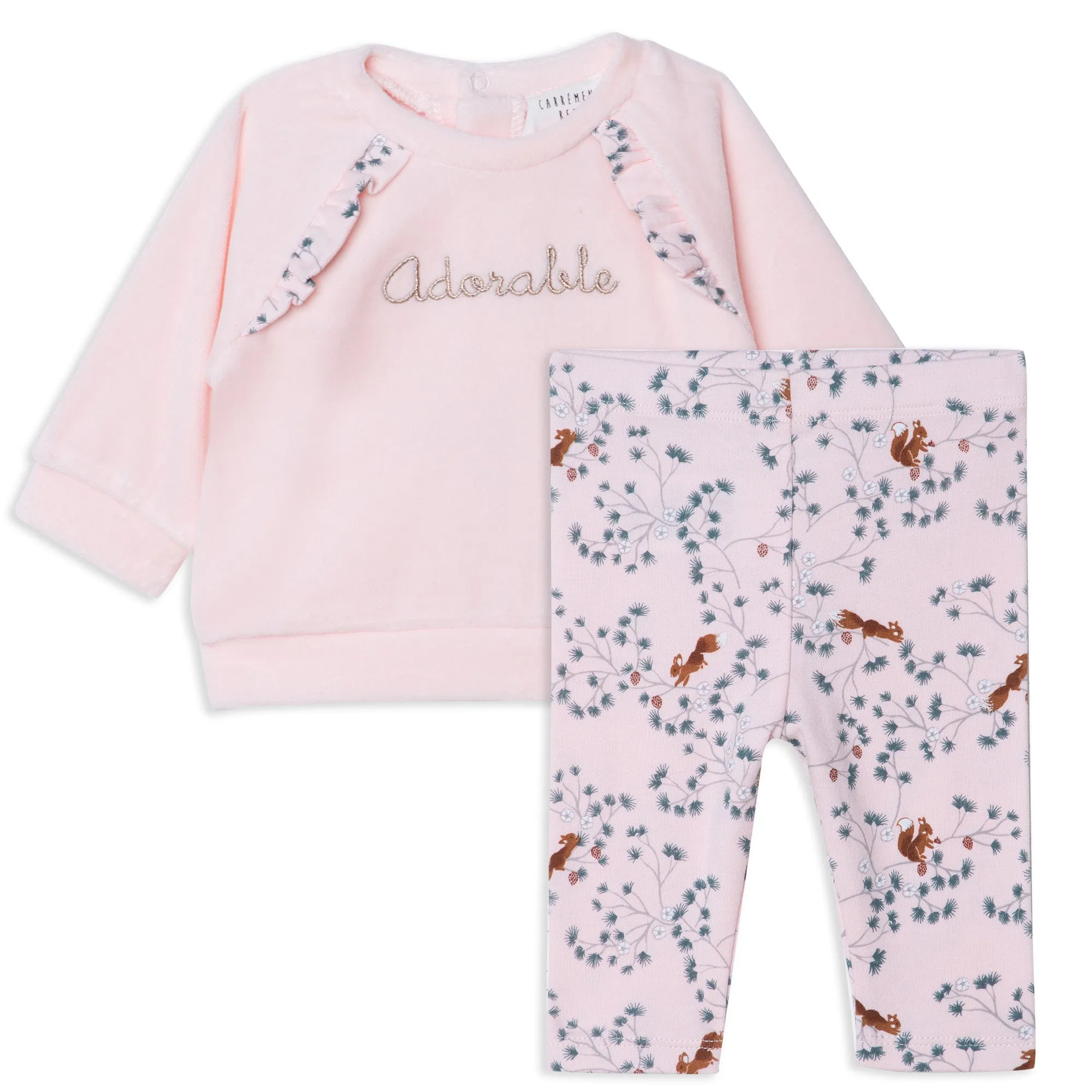 Carrément Beau Sweater And Leggings Set Pink Pale Pink Dark